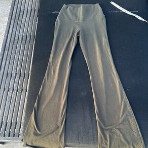 Olive Green Flared Leggings